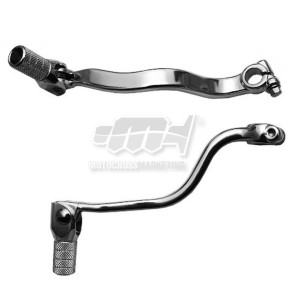 Dźwignia zmiany biegów Suzuki RM 80/85 '89-'18 - srebrna, aluminiowa, końcówka stalowa