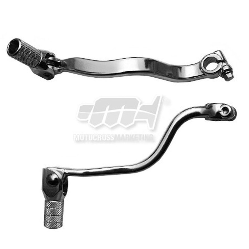 Dźwignia zmiany biegów Suzuki RM 80/85 '89-'18 - srebrna, aluminiowa, końcówka stalowa