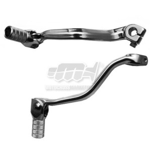 Dźwignia zmiany biegów Kawasaki KX 85 '01-'25 - aluminiowa, kolor srebrny, końcówka stalowa