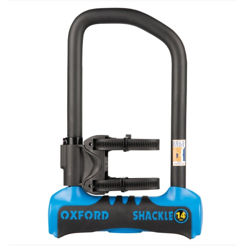 OXFORD PROMOCJA ZABEZPIECZENIE ANTYKRADZIEŻOWE KŁÓDKA SHACKLE 14 PRO U-LOCK 260mm x 177mm KOLOR NIEBIESKI