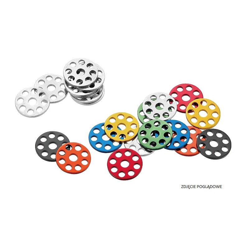 Podkładki aluminiowe pod śruby M6 (kpl.10 szt.) - śruba zewnętrzna 25mm, kolor czerwony