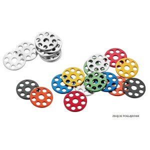 Podkładki aluminiowe M6 - promocja! Średnica zewnętrzna 25 mm, kolor srebrny