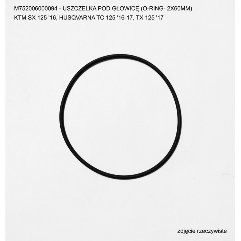 Uszczelka pod głowicę do Beta RR125, KTM SX 125, Husqvarna TC 125 - O-Ring 2x60mm