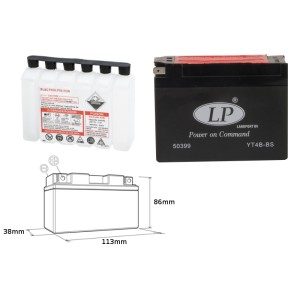 LANDPORT AKUMULATOR YT4B-BS 12V 2,3AH - BEZOBSŁUGOWY - ELEKTROLIT OSOBNO
