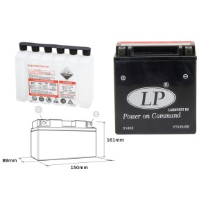 LANDPORT AKUMULATOR YTX16-BS 12V 14AH - Elektrolit osobno, bezobsługowy