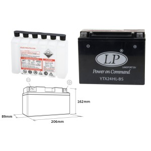 Akumulator YTX24HL-BS 12V 24AH - Elektrolit osobno - Bezobsługowy