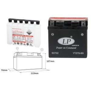 Akumulator YTZ7S-BS 12V 6AH - Bezoobsługowy, Elektrolit osobno