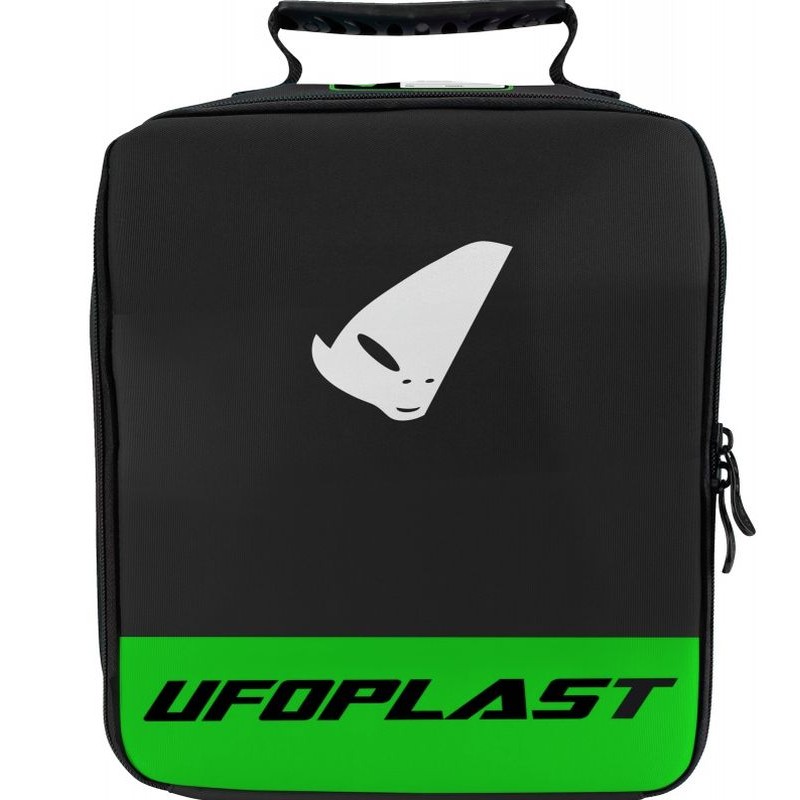 TORBA NA GOGLE UFO - czarno-zielona, miejsce na 4 gogle i zrywki