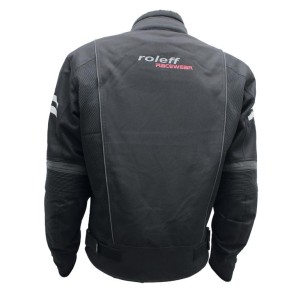 ROLEFF PROMOCJA Kurtka Tekstylana Krótka z Wypinaną Membraną WIND-TEX Model MESH - Kolor Czarny Rozmiar L