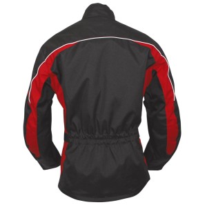 Kurtka tekstylna długa Roleff model Reno, promocja, czarno-czerwona, rozmiar M