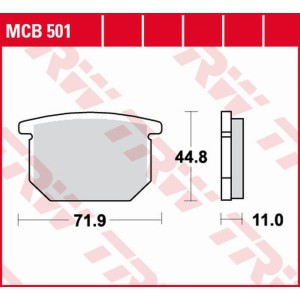 Klocki hamulcowe TRW ZF KH065 do Suzuki GS 550, GR 650, GSX 750S Katana, GSX 1100E/L