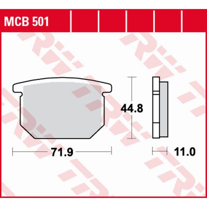 Klocki hamulcowe TRW ZF KH065 do Suzuki GS 550, GR 650, GSX 750S Katana, GSX 1100E/L