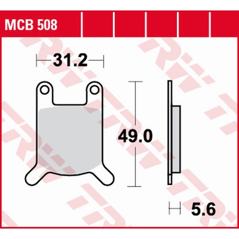 TRW ZF Klocki Hamulcowe KH050 Organic Puch Cobra 6GT, Monza 4 '80-'84, Zundapp KS 50 '76-'81, KS 80 '81-'87, Hercules KX-5