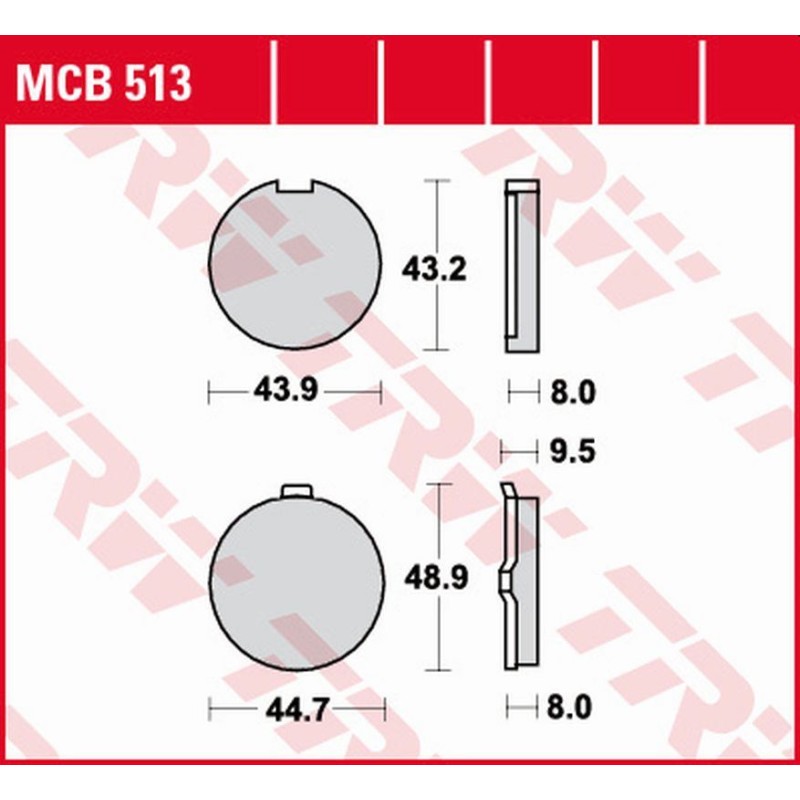 Klocki hamulcowe TRW ZF KH056 do Suzuki GP 125 oraz Hyosung GA/GF/GS 125 - przód