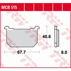 TRW ZF Klocki hamulcowe KH068 Organic Kawasaki GPZ 400/500 '82-'84