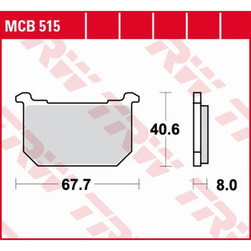 TRW ZF Klocki hamulcowe KH068 Organic Kawasaki GPZ 400/500 '82-'84