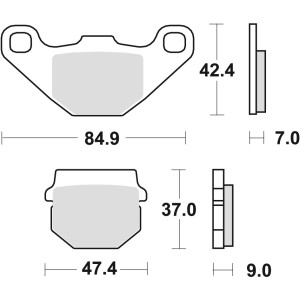 TRW ZF Klocki Hamulcowe KH83 Organic Derbi Senda 50 12-17, Kawasaki KLX 110 10-, KMX 125 87-98, Suzuki UE 125 / 150 01-03, Przód