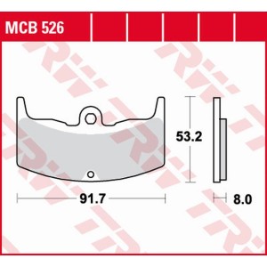 TRW ZF Klocki hamulcowe KH080 Organic do Hondy VT 250F, CBX 400F, VT 500E, CBX 550 - przód