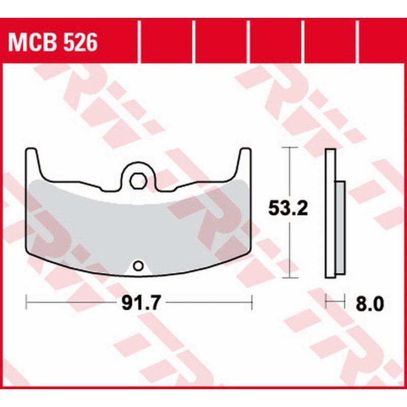 TRW ZF Klocki hamulcowe KH080 Organic do Hondy VT 250F, CBX 400F, VT 500E, CBX 550 - przód