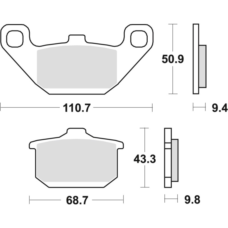 TRW ZF Klocki hamulcowe KH85 Organic Kawasaki EN 500 90-03, GPZ 600 85-90, VN 750 86-95, GTR 1000 86-93, ZR 1100 96-97, VN 1500