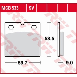 TRW ZF KLOCKI HAMULCOWE KH77 ORGANIC BMW R 80 GS/PD '87-'98, R100 GS/PD '86-'96 PRZÓD