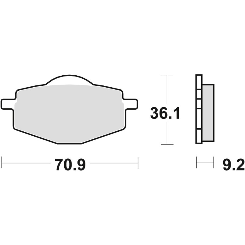 Klocki hamulcowe TRW ZF KH101 do Yamaha TDR 50 88-02, DT 80 85-97, DT 125 82-06, TDR 125 93-02, XT 350 85-95, XT 500
