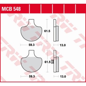 Klocki hamulcowe TRW ZF KH094 do Harley-Davidson 883/1000/1100/1200/1340/1450/1584/1800 '85-'09 - przód