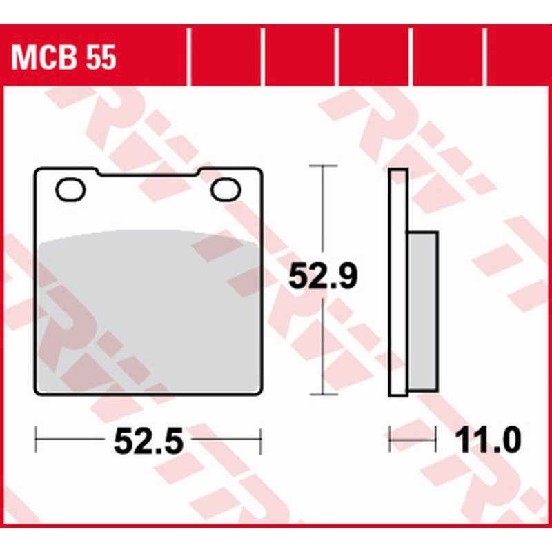 TRW ZF Klocki hamulcowe KH031 Organic Honda CB 250 '77-'84, CB/CM 400 '77-'81, CB 650 '79-'81, CB 750C/K '78-'83 przód