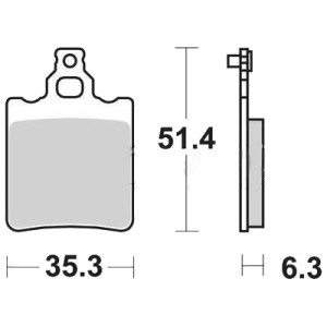 Klocki hamulcowe TRW ZF KH60 KH337 do Aprilia RS 50, RX 50, TUAREG 125, KTM SX 60, SX 65 - tył