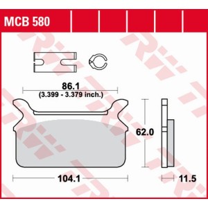 TRW ZF Klocki hamulcowe KH201 Organic Harley-Davidson FLT Electra Glide/Heritage/Tour/Ultra Clasic 1340 '86-'99 tył
