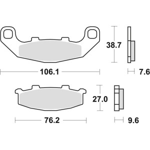TRW ZF Klocki Hamulcowe KH141 Sinter Street - do Kawasaki GPZ 500 94-04, ZR 550 91-95, Suzuki RGV 250 91-92, GSX 1100G 94-95 (Pr