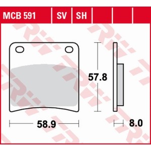 Klocki hamulcowe TRW ZF KH146 do Suzuki VX 800 i GSX 1100G - tył