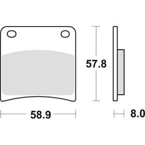 Klocki hamulcowe TRW ZF KH146 do Suzuki GSXF 600/750 88-97, VX 800 90-95, GSXF 1100 88-96, GSX 1100 G 91-93 - przód