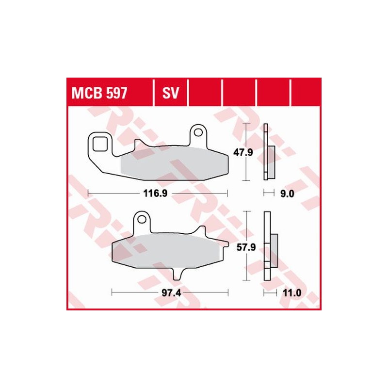 TRW ZF Klocki hamulcowe KH147 Sinter Street Suzuki DR 650 90-96, DR 750 88-89, DR 800 88-91, przód