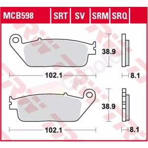 TRW ZF Klocki hamulcowe KH142 Sinter Racing (wyczynowe) do BMW C-Evolution 14-, C 650 11-, Suzuki Burgman 650 04- (przód)