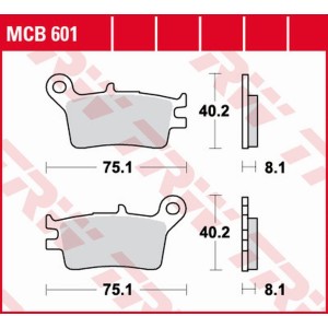 Klocki hamulcowe TRW ZF KH153 do HONDA CRM 250R '89-'90 TYŁ
