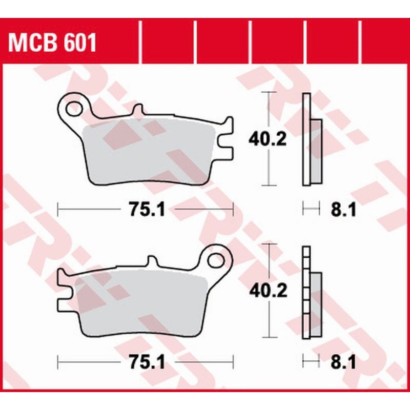 Klocki hamulcowe TRW ZF KH153 do HONDA CRM 250R '89-'90 TYŁ