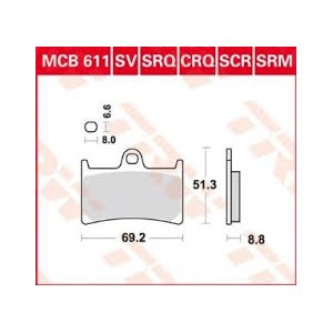 Klocki hamulcowe TRW ZF KH252 KH380 do Yamaha FZ6 FZS 600 MT-07 TRACER 700 FZ8 MT-09