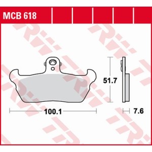 TRW ZF KLOCKI HAMULCOWE KH163 ORGANIC do Aprilia RX/Tuareg 125 '90-'92, Pegaso 600 '88-'92, Tuareg 600 '90-'91, Cagiva W12 35
