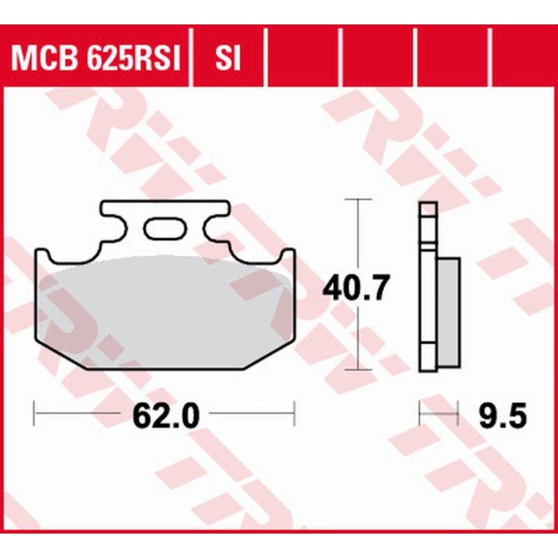 TRW ZF Klocki hamulcowe KH152 Sinter Offroad Racing - do Kawasaki KX 125/250/500 '89-'95, Suzuki RM 125/250 '89-'95, RM-X 250 '8