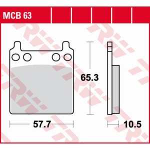 TRW ZF Klocki Hamulcowe KH032 Organic Honda CB 750F Supersport '75-'78, GL 1000 Goldwing '74-'78 Tył