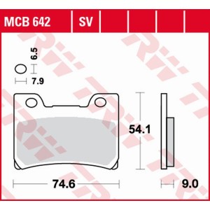 TRW ZF Klocki Hamulcowe KH123 Organic Yamaha FZR 1000 Genesis '91-'93 Przód