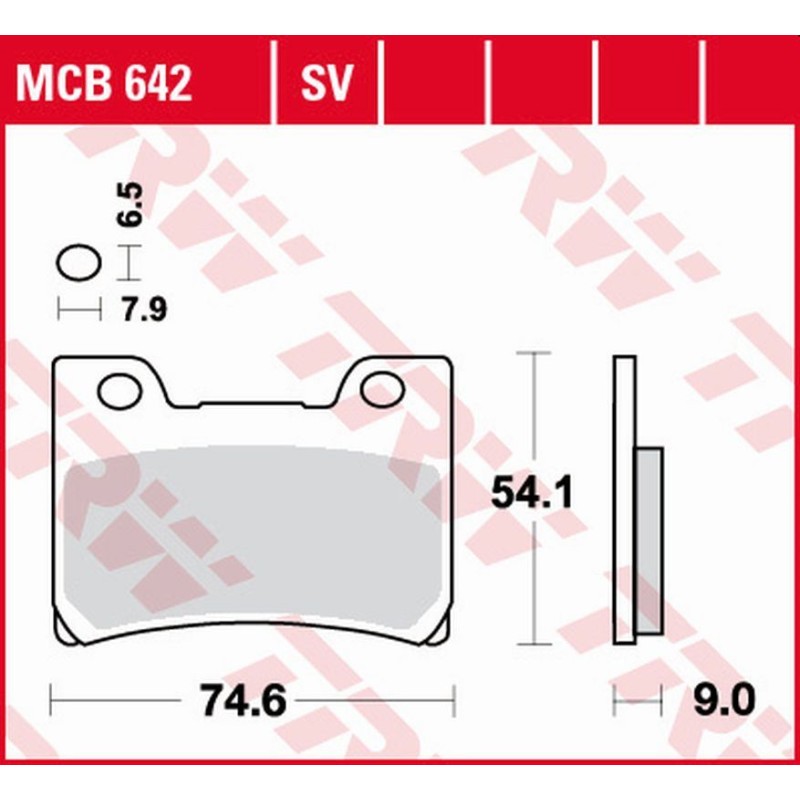 TRW ZF Klocki Hamulcowe KH123 Organic Yamaha FZR 1000 Genesis '91-'93 Przód