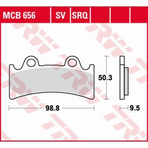 TRW ZF Klocki Hamulcowe KH190 Sinter Street do Triumph Daytona 900 Super III '94-'96, Yamaha YZF 750R/SP '93-'98, FZR 1000 Gene