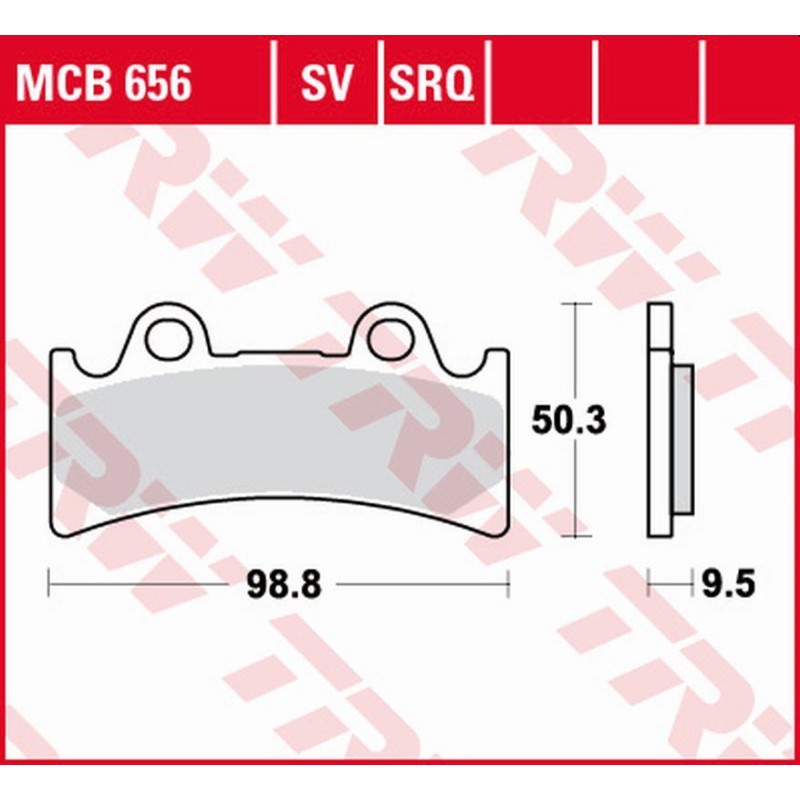 TRW ZF Klocki Hamulcowe KH190 Sinter Street do Triumph Daytona 900 Super III '94-'96, Yamaha YZF 750R/SP '93-'98, FZR 1000 Gene
