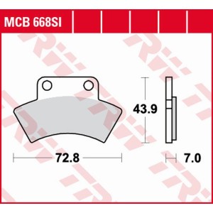 Klocki hamulcowe TRW ZF KH232 Sinter Offroad do CF Moto CF 500 Terralander, Ranger 500, Polaris Trail Blazer/Bo
