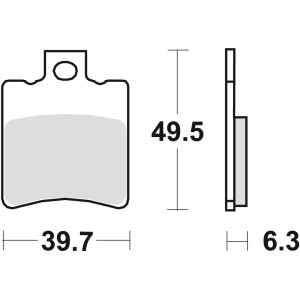 Klocki hamulcowe TRW ZF KH193 do Suzuki AP 95-98, UX 99-00, Yamaha NS 50 '13-, YN 50 '97-, XN 125 00-03 - przód (promocja)