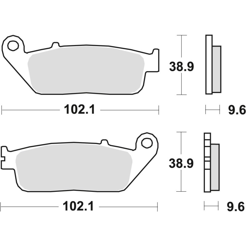 TRW ZF Klocki hamulcowe KH196 Sinter Street CBF 500 '13-, CBF 650 '14-, VT 750 97-14, CBF 1000 06-16, XLV 600 Transalp 94-96