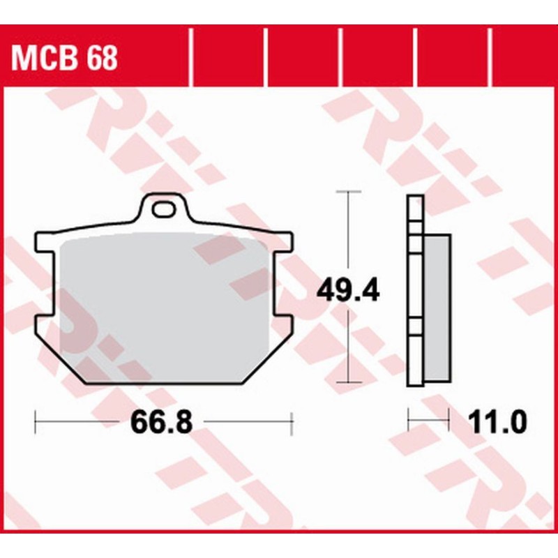 Klocki hamulcowe TRW ZF KH034 do Yamaha XS 250, XS 400, SR 500, XJ 650, XS 650/750