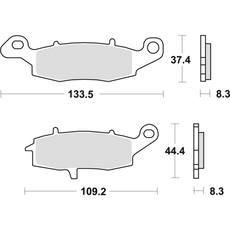 Klocki hamulcowe TRW ZF KH231 do motocykli Kawasaki ER6, Versys 650, Z 750, ZR7, W 800, GPZ 1100